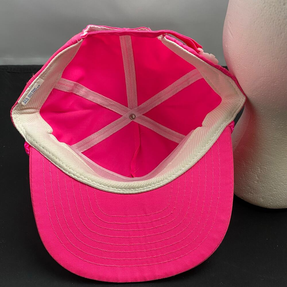 Vintage RHS Racing Head Service Rope Hat Memphis TN Performance Engines Pink - Picture 5 of 7